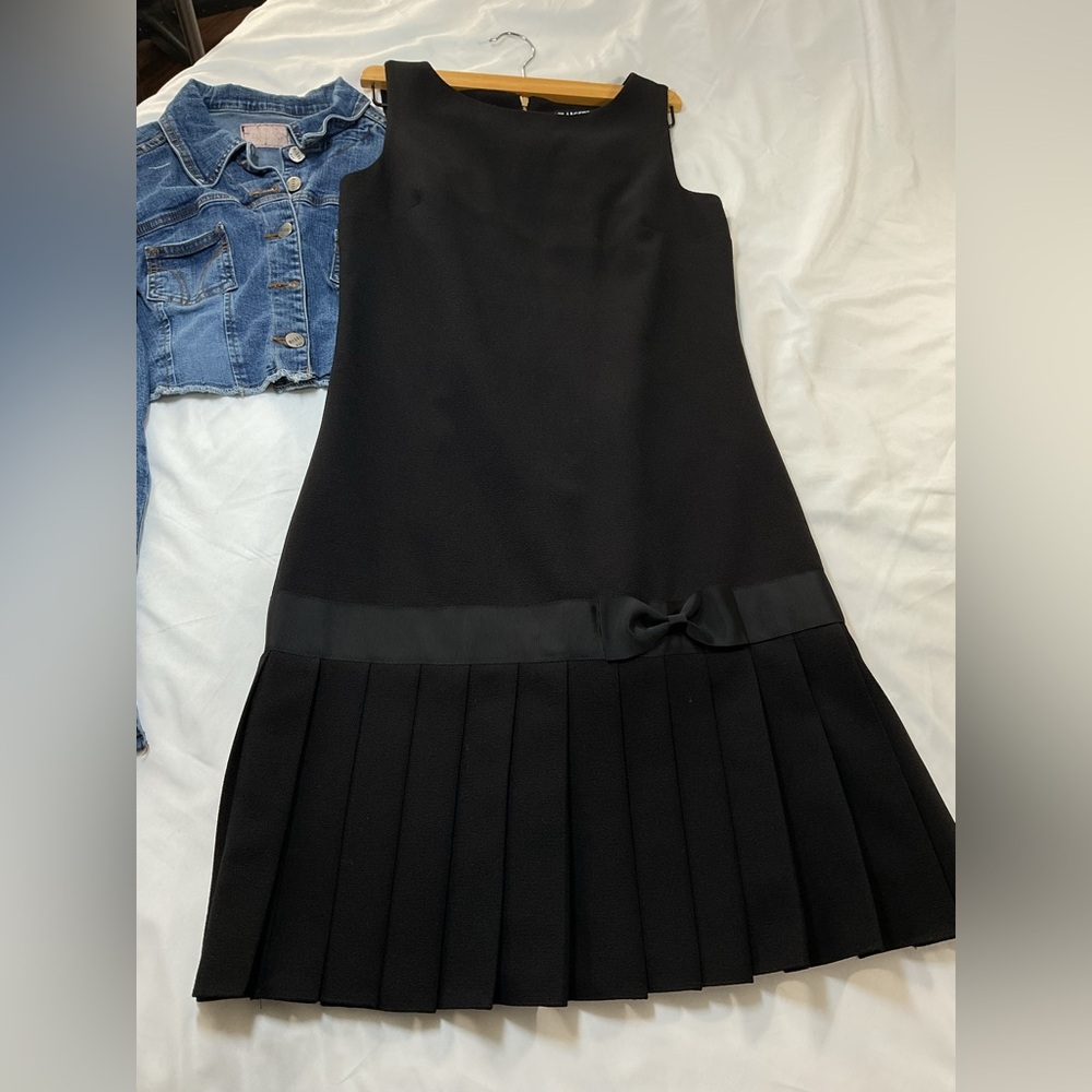 Karl Lagerfeld Black Pleated Kids Dress
